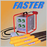 'FASTER’ High Frequency	(Motor-in-Head) , 'FASTER’ High And Normal Frequency External, 'FASTER’ Immersion Vibrator With Static Convertor, 'FASTER’ High Frequency Rotory Convertor , 'FASTER’ Dam Constructions Vibrators , 'FASTER’ High Frequency Motor In Head Paver Vibrators , 'FASTER’ Electro Magnatic Vibratory Feeder,  'FASTER’ Electro Magnatic External Vibrators .